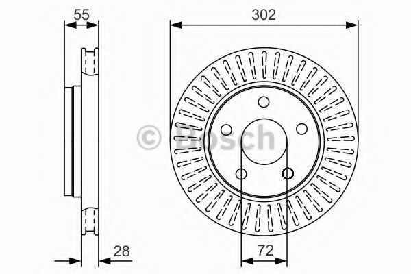 Тормозной диск | перед | - Bosch 0 986 479 C38