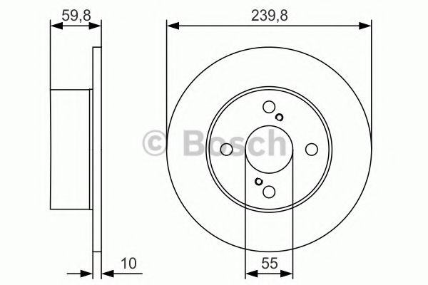 Диск тормозной | зад | - Bosch 0 986 479 T96