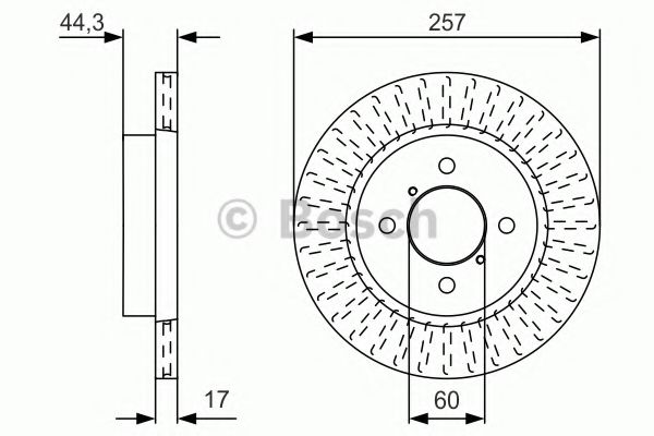 Диск тормозной | перед | - Bosch 0 986 479 U93
