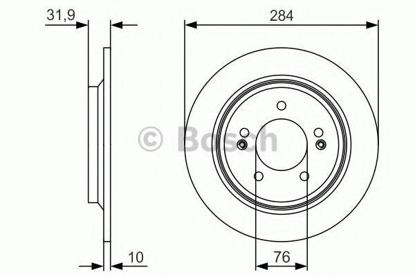 Диск тормозной | зад | - Bosch 0 986 479 V09