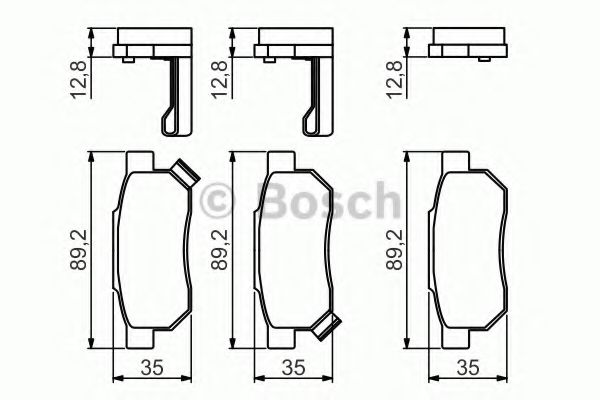 Колодки тормозные дисковые | перед | - Bosch 0 986 495 256