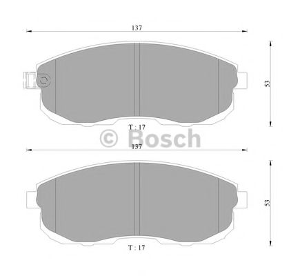 Комплект тормозных колодок, дисковый тормоз - Bosch 0 986 AB9 239