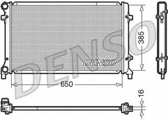 Радиатор системы охлаждения - Denso DRM02014