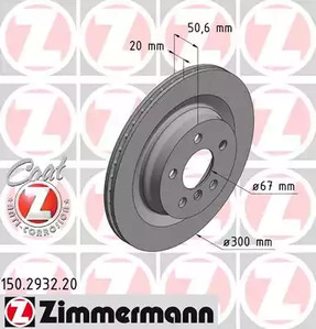 Тормозной диск | зад | - Zimmermann 150.2932.20