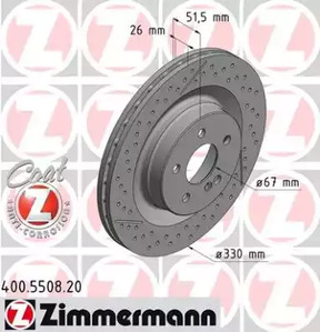 Тормозной диск - Zimmermann 400.5508.20