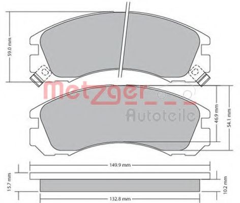 Колодки тормозные дисковые | перед | - Metzger 1170135