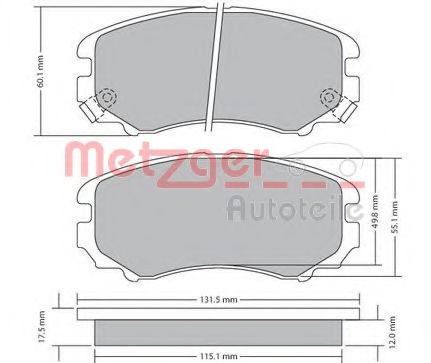 Колодки тормозные дисковые | перед | - Metzger 1170379