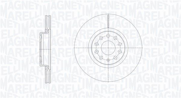 Тормозной диск | перед | - Magneti Marelli 361302040126