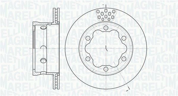 Тормозной диск | зад | - Magneti Marelli 361302040298