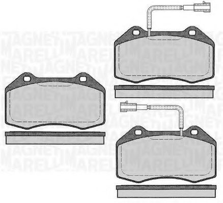 Комплект тормозных колодок, дисковый тормоз - Magneti Marelli 363916060591