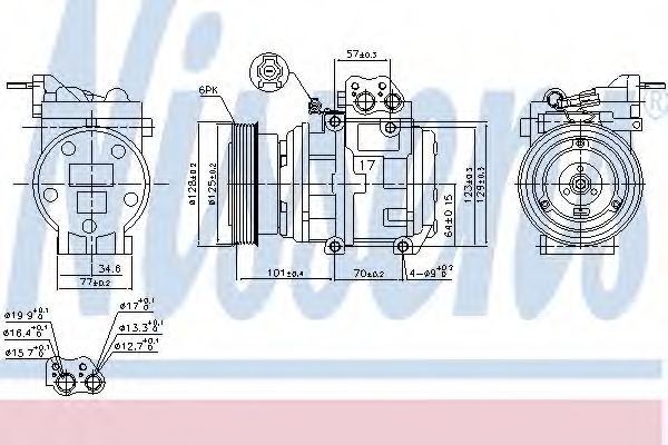 Компрессор, кондиционер - Nissens 890067
