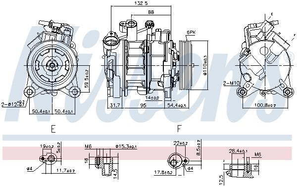 Компрессор, кондиционер - Nissens 890072