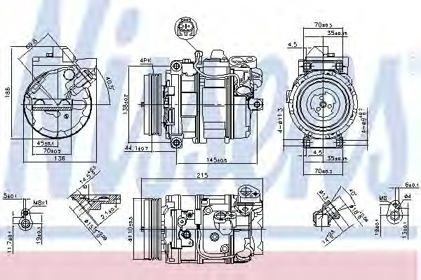 Компрессор, кондиционер - Nissens 890073