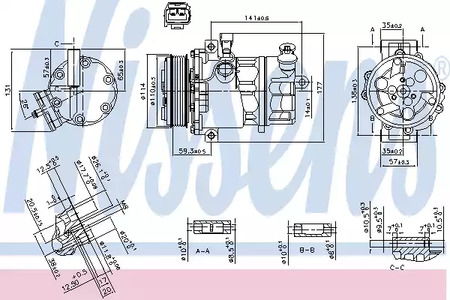 Компрессор, кондиционер - Nissens 890074