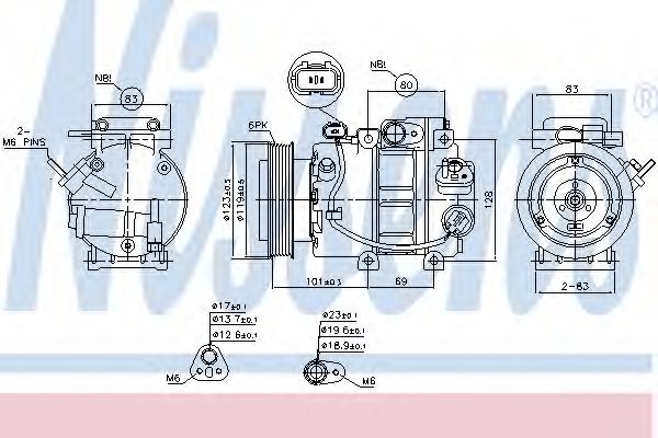 Компрессор, кондиционер - Nissens 890150
