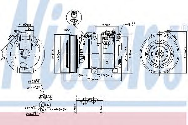 Компрессор, кондиционер - Nissens 890166