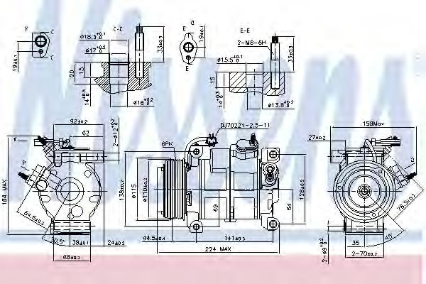 Компрессор, кондиционер - Nissens 890169