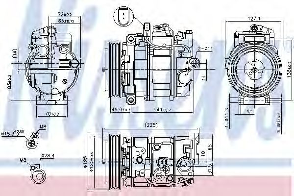 Компрессор, кондиционер - Nissens 890191
