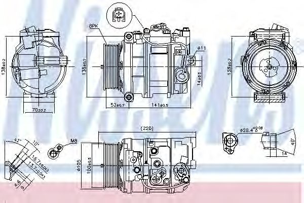 Компрессор, кондиционер - Nissens 890197