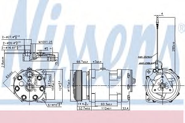 Компрессор, кондиционер - Nissens 89489