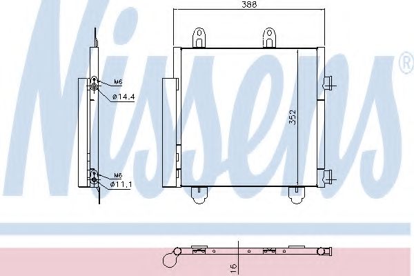 Конденсатор, кондиционер - Nissens 940522