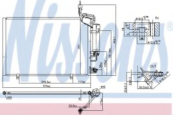 Конденсатор, кондиционер - Nissens 940527