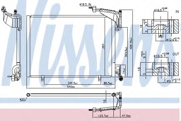 Конденсатор, кондиционер - Nissens 940528