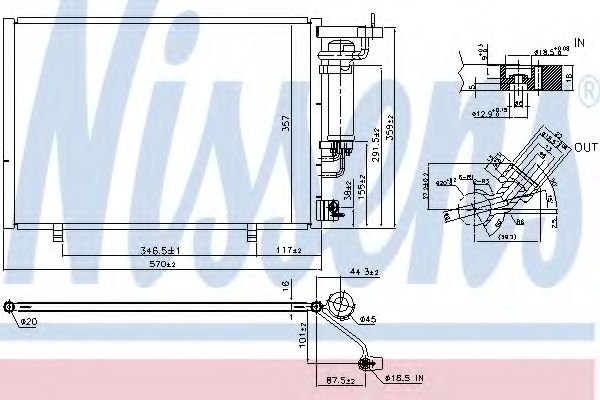 Конденсатор, кондиционер - Nissens 940531