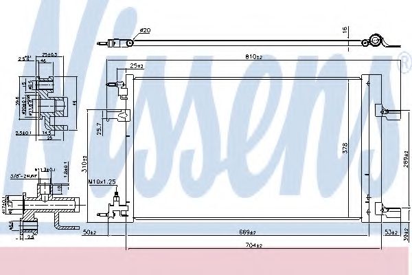Конденсатор, кондиционер - Nissens 940533