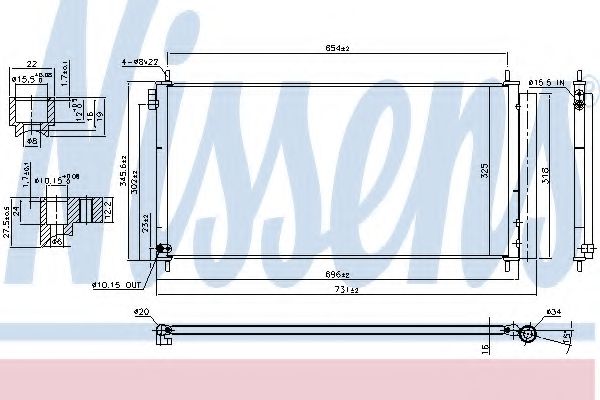 Конденсатор, кондиционер - Nissens 940534