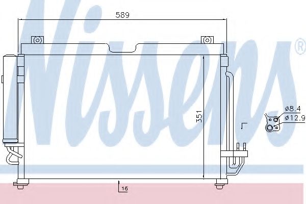 Радиатор кондиционера - Nissens 940559