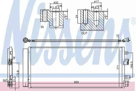 Конденсатор, кондиционер - Nissens 940568