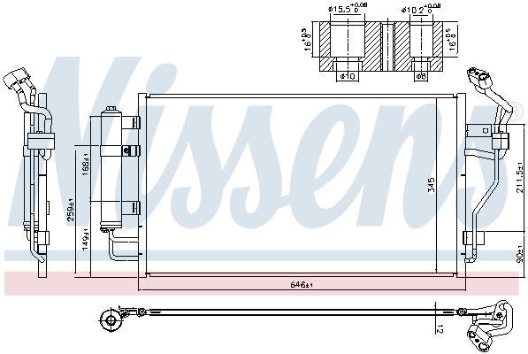 Конденсатор, кондиционер - Nissens 940583