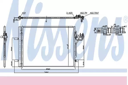 Конденсатор, кондиционер - Nissens 940586