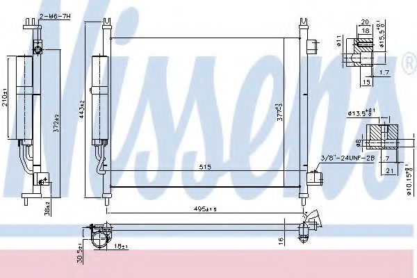 Конденсатор, кондиционер - Nissens 940600