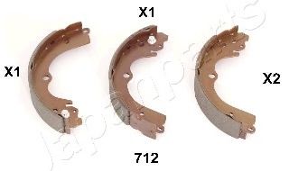 Комплект тормозных колодок - Japanparts GF-712AF
