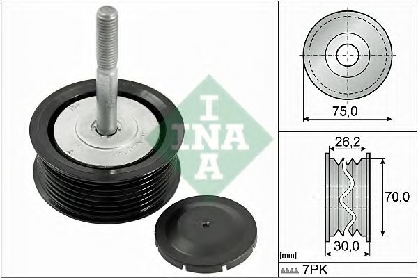 Ролик ведущий натяжной, поликлиновой ремень - INA 532 0792 10