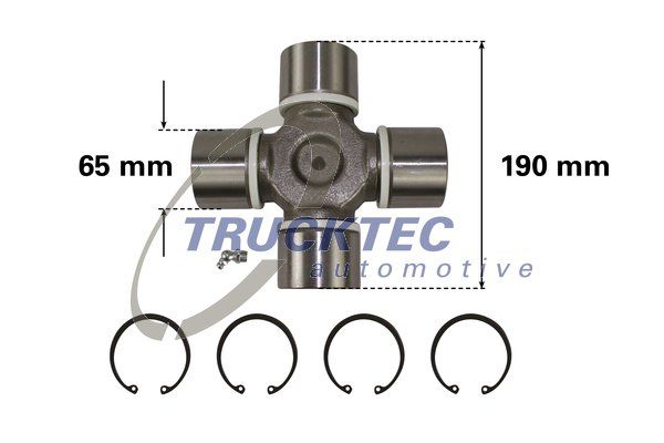 Шарнир, продольный вал - Trucktec Automotive 04.40.009