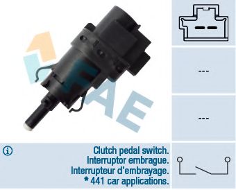Выключатель фонаря сигнала торможения, Выключатель, привод сцепления (управление двигателем) - FAE 24847