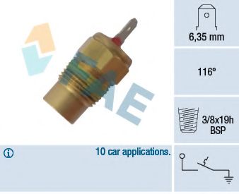 термовыключатель, сигнальная лампа охлаждающей жидкости - FAE 35102