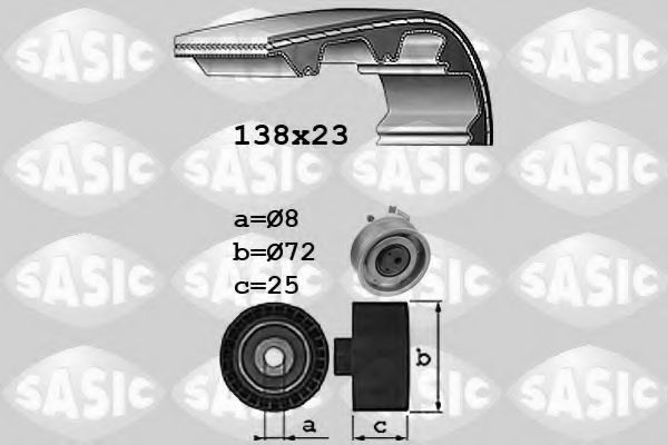 Комплект ремня ГРМ - Sasic 1756060