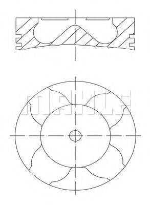 Поршнекомплект HCV - Mahle 213 PI 00102 000