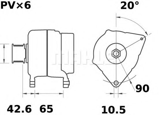 Генератор - Mahle MG 408