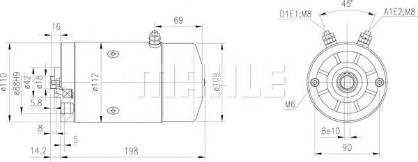 Электромотор - Mahle MM 262