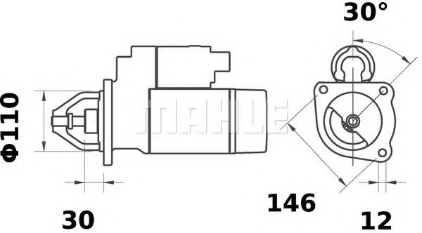 Стартер - Mahle MS 186