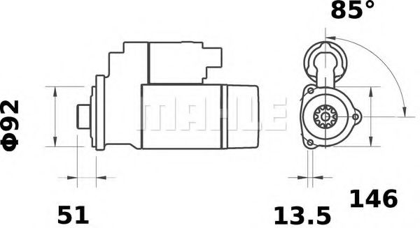 Стартер - Mahle MS 405