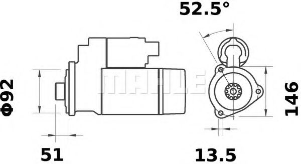 Стартер - Mahle MS 425