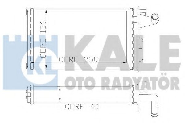 Теплообменник, отопление салона - Kale oto Radyator 116600