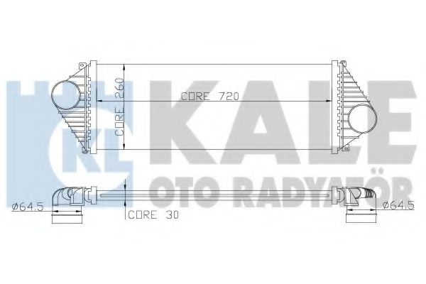 Интеркулер MB Sprinter, VW LT - Kale oto Radyator 343200
