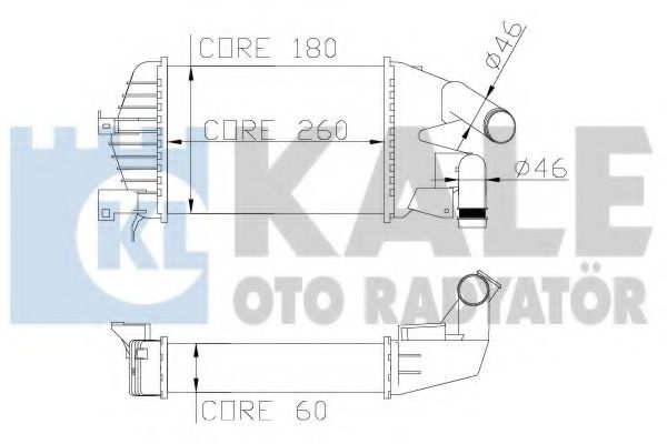 Интеркулер Opel Astra h 04- 1.3/1.7/1.9CDTi - Kale oto Radyator 345800